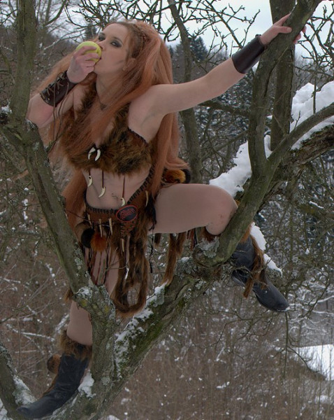 Tyasha Alion in the primal fur costume.Photo by  Ziggy